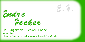 endre hecker business card